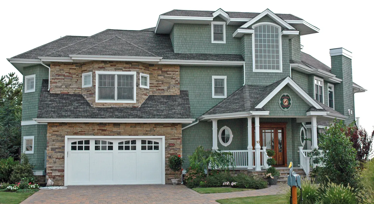 Texture across a layered roofline — roof detail